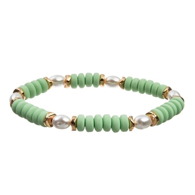 Regalo fresco geometrico di Crystal Beads Bracelets Vintage Style di colore verde per lei