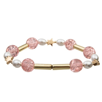 Il multi colore di rosa della pila della Boemia ha bordato il braccialetto elastico per modo dell'estate