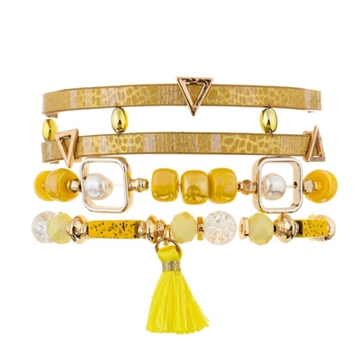 Catenaccio di cuoio di Crystal Bead Bracelet With Magnetic dell'involucro per la ragazza