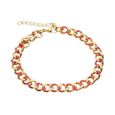 L'oro punk dei braccialetti 18K di incanto di acciaio inossidabile di colore dello smalto di stile ha placcato su misura