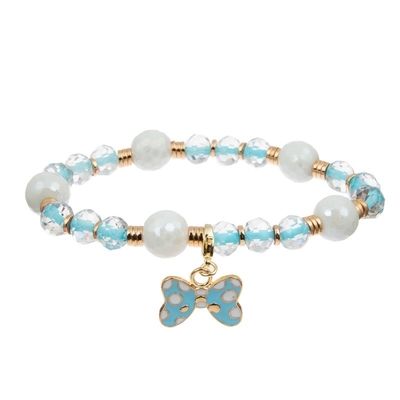 Smalti il braccialetto fatto a mano di multi di colore incanto di Bowknot con Facted Crystal Beads