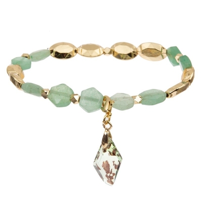 Pietre preziose che guariscono unisex prezioso di Crystal Stretch Beaded Bracelet Semi
