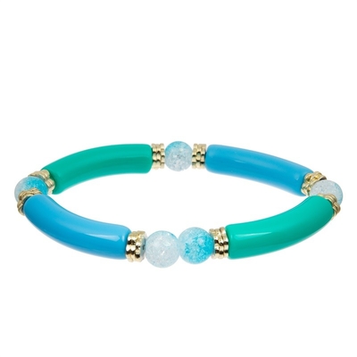 Il blocco fatto a mano borda il regalo elastico di colore della collezione primaverile del braccialetto del braccialetto per la ragazza