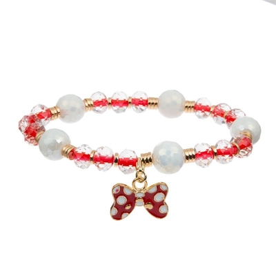 Smalti il braccialetto fatto a mano di multi di colore incanto di Bowknot con Facted Crystal Beads