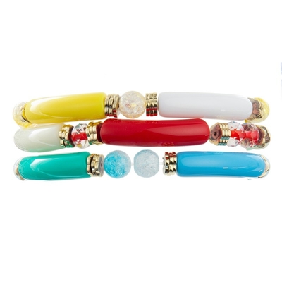 Il blocco fatto a mano borda il regalo elastico di colore della collezione primaverile del braccialetto del braccialetto per la ragazza