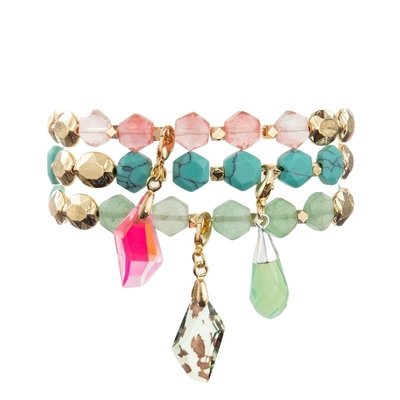 Pietre preziose che guariscono unisex prezioso di Crystal Stretch Beaded Bracelet Semi