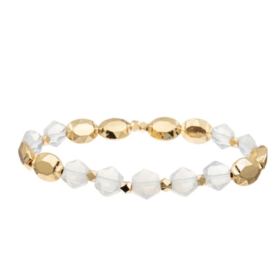 Braccialetto Mala For Thanks Giving Gift di potere di guarigione di Opal Natural Beads Hexagon Stone