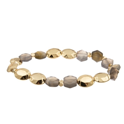 Braccialetto Mala For Thanks Giving Gift di potere di guarigione di Opal Natural Beads Hexagon Stone