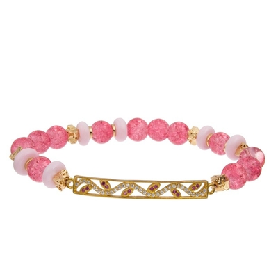 Le perle di Candy Handcraft il braccialetto accatastabile elastico messo con incanto di zircone di lustro