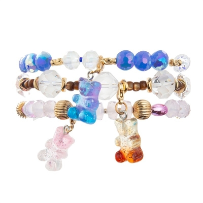 I braccialetti Candy di Jelly Bear Charm Handmade Beads colorano il regalo di Brithday per la ragazza