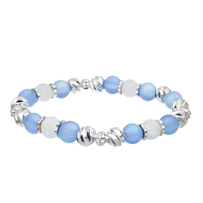Il braccialetto accatastabile di cuoio fatto a mano di stile della ragazza di Boho ha messo Bule per il regalo di anniversario