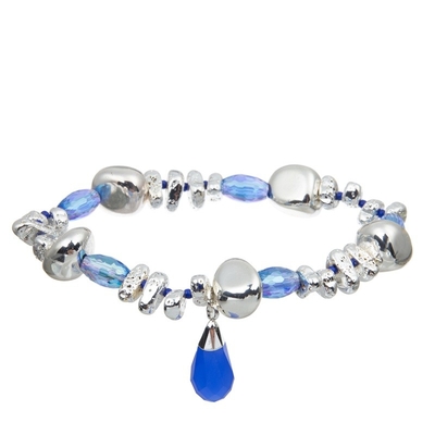 Il braccialetto accatastabile di cuoio fatto a mano di stile della ragazza di Boho ha messo Bule per il regalo di anniversario