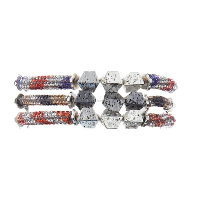 Colore metallico d'argento di Lava Zircon Bar Bracelet Multi per il regalo di Brithday