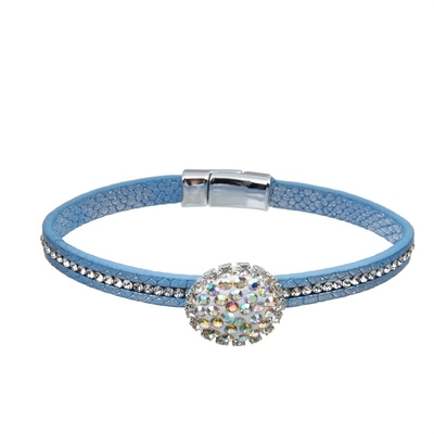 Il braccialetto accatastabile di cuoio fatto a mano di stile della ragazza di Boho ha messo Bule per il regalo di anniversario
