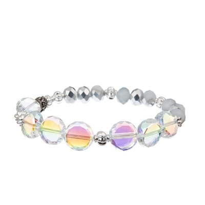 Il metallo Antivari pavimenta le perle che il braccialetto fatto a mano ha messo Gray Color Adjustable Stackable