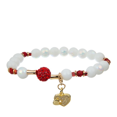 L'incanto XOXO del cuore dell'oro personalizza i braccialetti fatti a mano delle perle di nome per il regalo dell'amica