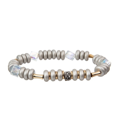 Il giro d'argento metallico modella il pendente fatto a mano del cuore della lettera dei braccialetti delle perle Con affetto