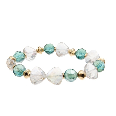 Insieme accatastabile del braccialetto di Emerald Bracelet With Gold Metal di incanto in rilievo della stella