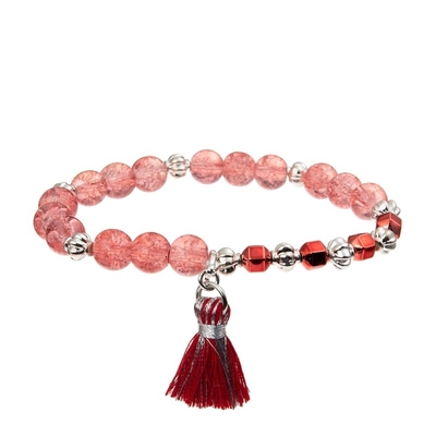 Le ragazze amano il braccialetto di incanto del cuore con il cristallo rosso d'ardore mistico
