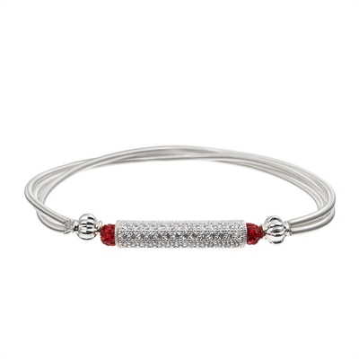 Le ragazze amano il braccialetto di incanto del cuore con il cristallo rosso d'ardore mistico