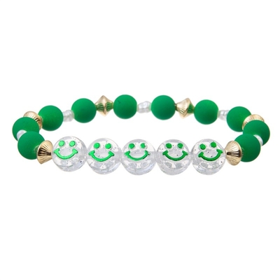 Il braccialetto in rilievo Irlanda di allungamento in rilievo verde della menta ha ispirato il regalo