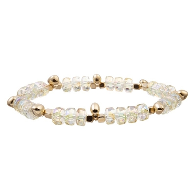 L'oro Bean Charms With Multi Color borda il braccialetto elastico per il regalo di Brithday