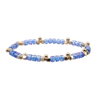 L'oro Bean Charms With Multi Color borda il braccialetto elastico per il regalo di Brithday