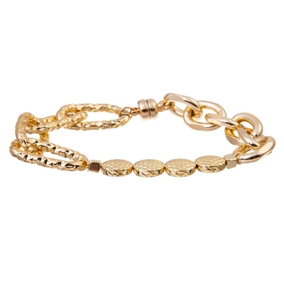 Braccialetto di Chunky Gold Bracelet Gold Link del braccialetto a catena dell'oro di dichiarazione 14K