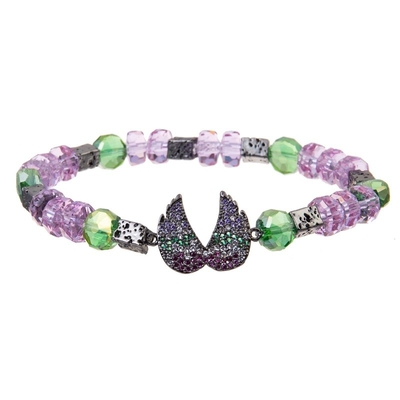 Il seme porpora protegge l'insieme fatto a mano di stile di Boho dei braccialetti della perla