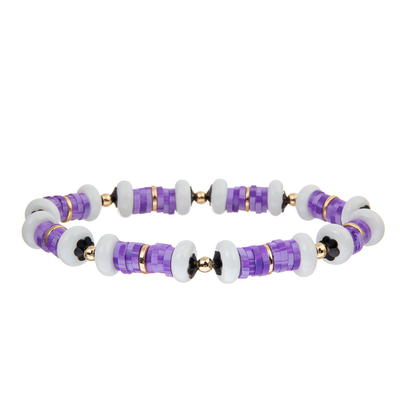 Stile della Boemia variopinto di Clay Handmade Bracelet Disc Beads del polimero di vinile per le donne